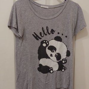 Gray Panda Graphic Tee